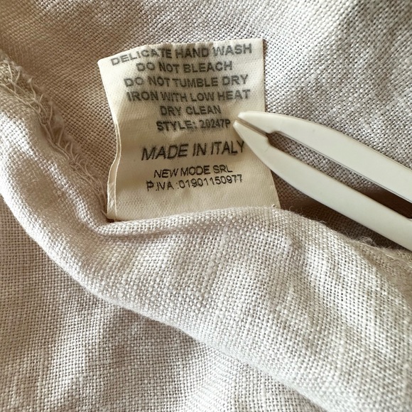 Bellambra Made In Italy Linen Short Sleeve Top 1X - Picture 6 of 6